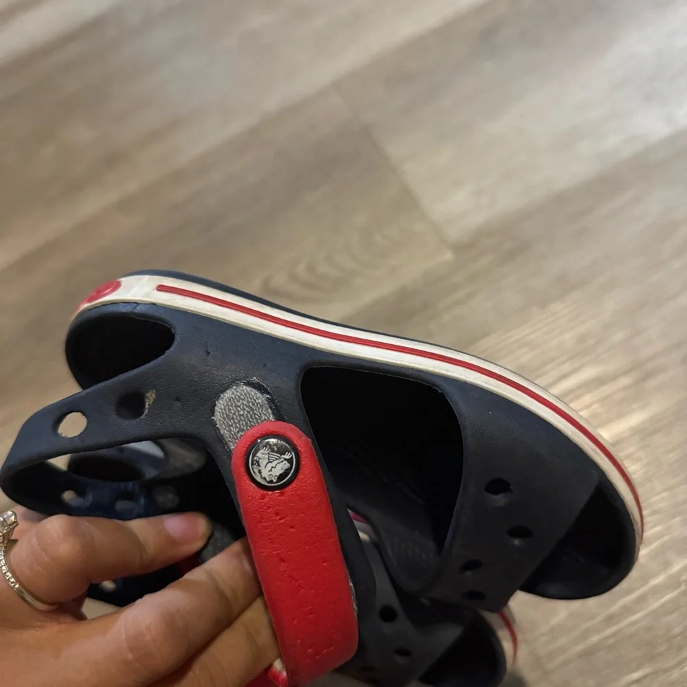 Crocs Crocband Cruiser Kids Navy and Red Sandals